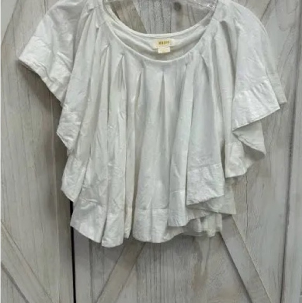 Anthropologie NWT Women’s unique White top - Picture 14 of 14